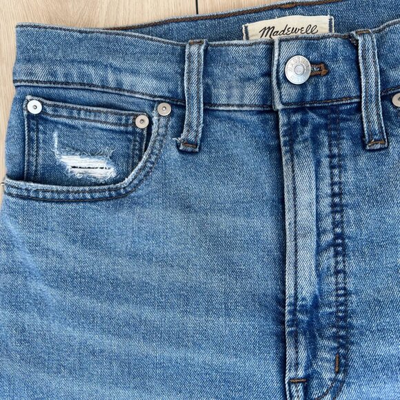Madewell The Perfect Vintage Straight Crop Jean Montville Wash High Waisted (27) - Picture 15 of 16